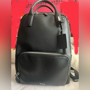 Tumi full leather backpack